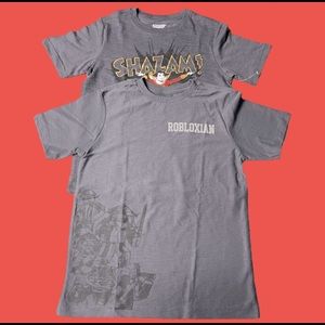 Bundle of 2 Boy’s T-Shirts (Shazam and Roblox)